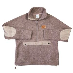 Born‎ Outdoor Womens Sherpa Quarter Zip Pullover Mauve S Pocket Outdoors Hiker